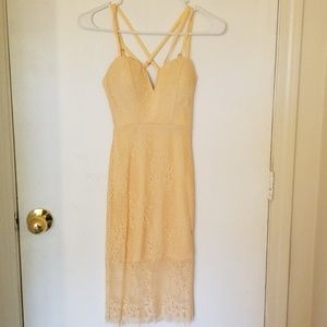 Material girl lace sheath dress